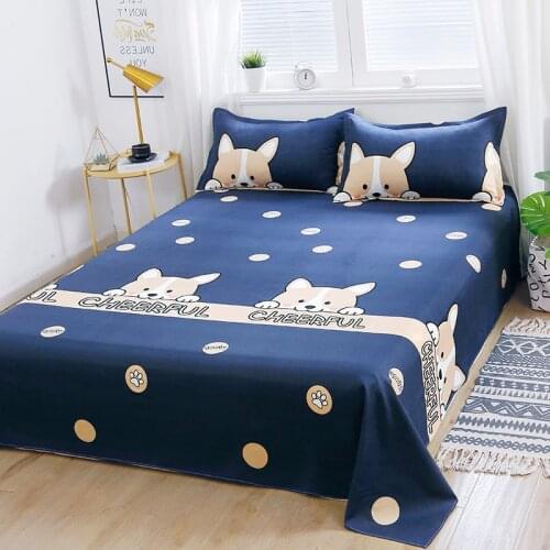 Internet Celebrity Bed Sheets Washed Cotton Thickened Quilt Sheet Winter Fitted Bed Sheet Yellow Bed Sheet Sheets Queen Sheets