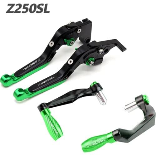 Z250SL 2017 Levers Guard Handguard For Kawasaki 2016 CNC Aluminum Adjustable Folding Extendable Motorcycle Brake Clutch Lever