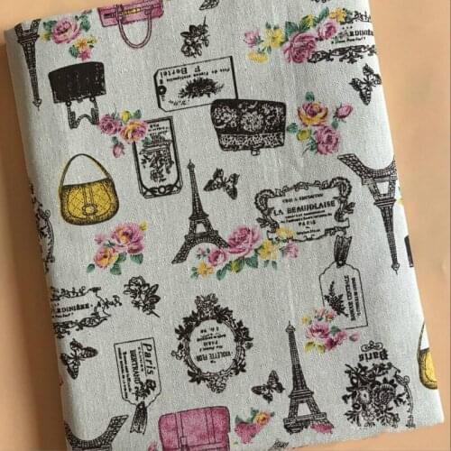 DIY Sewing Printed Cotton Linen Fabric Manual Quilting Linen Cotton Fabric Sofacover Textile Curtain Tablecloth Canvas Material