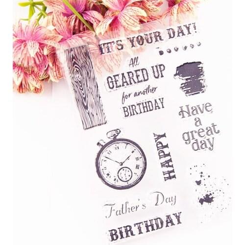 10.5*15CM Hot sale Stopwatch Clear Stamps / Silicone Seals Roller Stamp for DIY scrapbooking photo album/Card Making