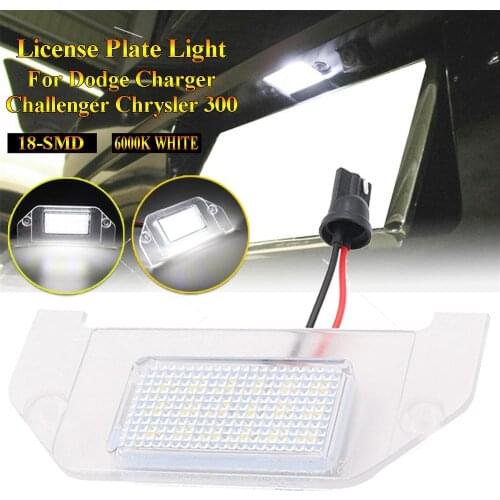 LED Number License Plate Light 18-SMD For Dodge Charger Challenger Chrysler 300 IP68 6000K White Turn Signal Light