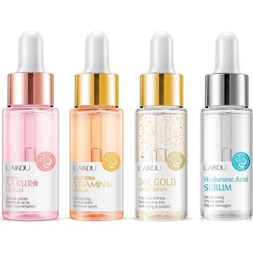 LAIKOU 15ml Face Serum Japan Skin Care Shrink Pores Remove Acne Liquid Moisturizing Face Brighten Skin Serum