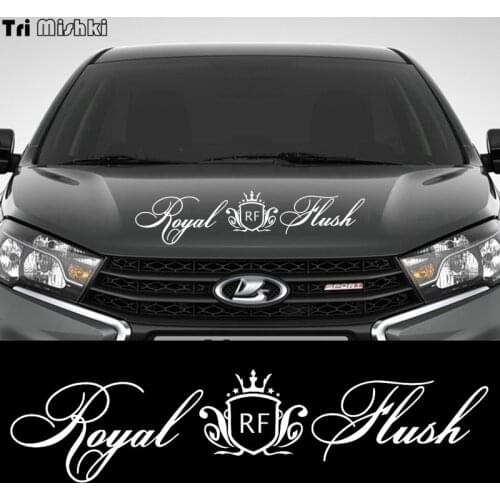 Tri Mishki HZX950 60*14.3cm Cute Crown Royal Flush car sticker auto Windscreen Vinyl Decals Accessories Sticker