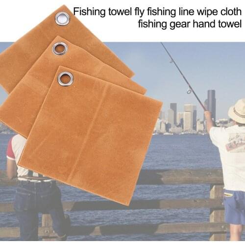 Outdoor Washable Thickening Towel Fishing Rod Tackle Cleaning Tool with Ring Fishing Rod Tackle