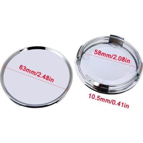 Universal Hub Center Covers Vehicle Wheel 58mm ID Accesories Cap 4 Lugs