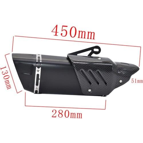 Zengjianmotoo - Universal Motorcycle Muffler Escape Moto 500CC 600CC 1000CC Exhaust Motorcycle For R6 CBR500 S1000rr