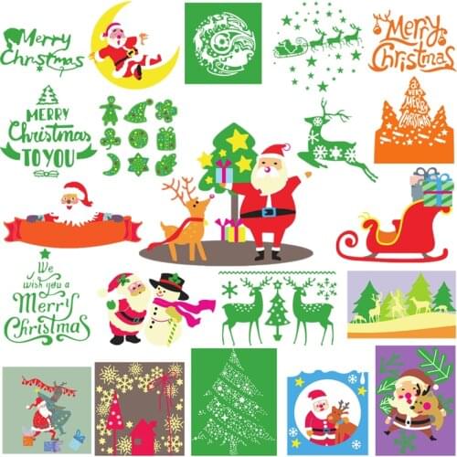 Merry Christmas Tree Santa Claus Sled Reindeer Metal Cutting Dies for Scrapbooking DIY Photo Album Card Making Decor New 2019
