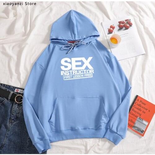Sex Instructor Funny Creative 2020 women hoodies Novelty sportswear pullovers O Neck Cotton Casual pullovers plus size