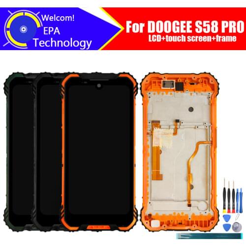 5.71 inch DOOGEE S58 PRO LCD Display + Touch Screen Digitizer+Frame Assembly 100% Original LCD+Touch Digitizer for S58 PRO+Tools