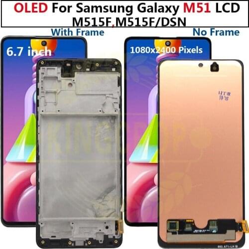 OLED Display For Samsung Galaxy M51 M515 M515F M515F/DS LCD Touch Screen Digitizer Assembly For Samsung M51 display LCD
