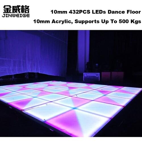 1M*1M 10mm 432PCS RGB IP65 Waterproof Stage Equipment Producer DJ Party Disco Light Wedding Dance Floor