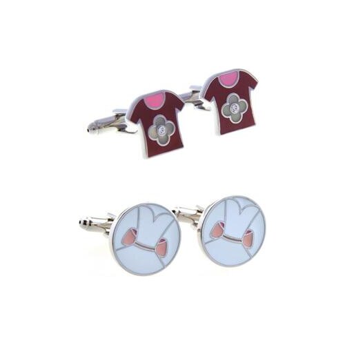 10pairs/lot Creative T Shirt Cufflinks Cartoon Designed Enamel Cuff Links Plating Cufflinks Mens Jewelry Wholesale
