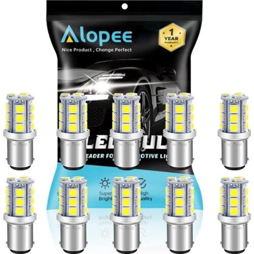 10Pcs 1156 BA15S 7506 1141 1003 1073 White 5050 18 SMD LED Light 10V-30V AC/DC Car Interior RV Camper Trailer Lighting Tail Bulb