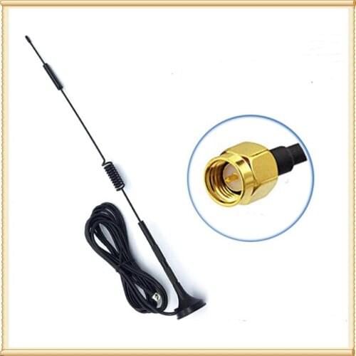 2PCS 8dbi 4G LTE Antenna SMA Male Right Angle 3M Cable with Magnetic Base for 3g 4G modem router