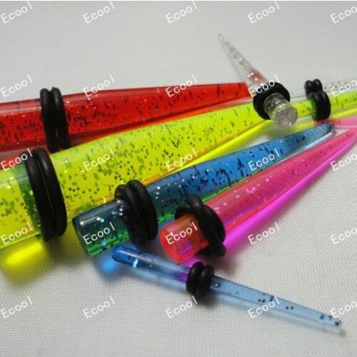 20pc Whole Jewelry Lots Ear Taper Expander Pierce Mix Color Body Jewelry LB328 Free Shipping