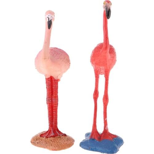 2xLAWN GARDEN RED CROWNED CRANE DECORATIVE STANDING PEACOCK ANIMAL MODEL TOY