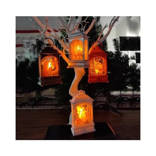 5pcs Creative LED Light Mini Wood House Christmas Tree Hanging Ornaments Holiday Party Home Decors Craft 2020 new