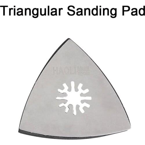 80mm Stainless Steel Triangular Perforated Sanding Pad for Dremel Power Tool Polishing Waste Sanding Pad Saw Blade