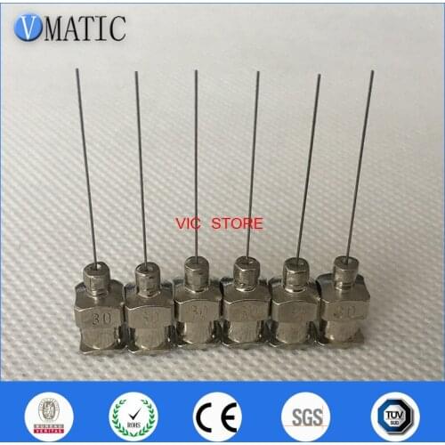 Free Shipping 12Pcs 1 Inch Tip Length 30G Blunt Stainless Steel Glue Dispensing Needles Tip