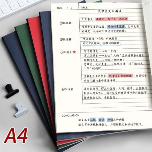 Cornell Notebooks A4 160 Pages Mind Map Writing Paper Grid Line Notepads For School Office Checkered Diary Agendas 2021 Planners