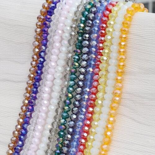 195pcs/bag 2mm small mini Crystal Roundle Glass Beads Faceted Loose Beads for Jewelry Making Jewelry Accessories ab colors Diy