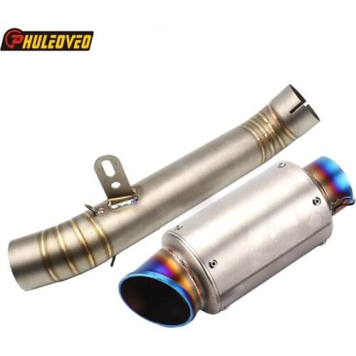 Full System RSV4 Motorcycle Exhaust Mid Link Pipe Connector Motorbike Exhaust Muffler Slip-On for Aprilia RSV4 Sticker Available
