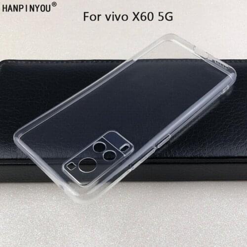 For vivo X60 5G vivox60 6.56" Ultra Thin Soft TPU Silicon Gel Transparent Camera Protect Case Back Cover