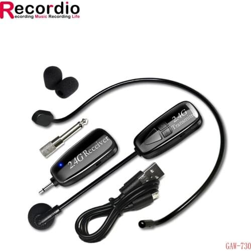 GAW-730 Head-Mounted 2.4G Wireless Microphone Teacher Microphone Stage Performance BT Microphone