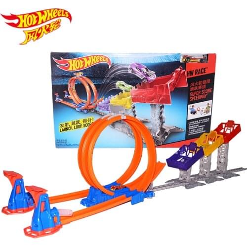 Hot Wheels Limit Jump Tracks Set Toy Kids Electric Square City Miniature Car Model Classic birthday Toys Challenge Track DJC05