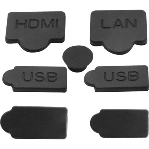 7pcs Silicone Dust Plugs Set USB HDM Interface Anti-dust Cover Dustproof Plug Cover Stopper for PS5 Game Console Accessories