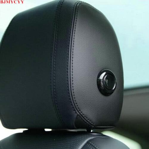 BJMYCYY 4pcs Front Seat Head Rest Headrest Pillow Adjust Button Ring Cover Trim For Land Rover Discovery Sport 2015 2016- 2019