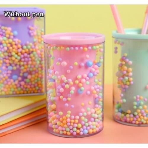 Desktop Storage Pen Holder Acrylic Color Holder Pen Student School Office Supplies