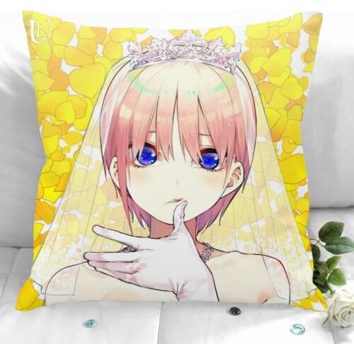 New Custom Nakano Ichika Pillowcases Printed Square Pillowcase Home Decorative Zipper Pillow Cover 35X35cm40X40cm(One Side)