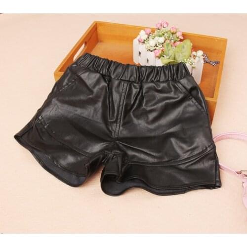 2019 Winter Autumn Kids Clothes Children Clothing Velvet Leather Girls Shorts All-matched Casusal Shorts Girls Clothes 2-16Y