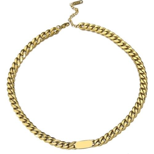 POTCET Stainless Steel Necklace Titanium Pendants Sweater Chain Choker Anniversary Engagement Jewelry