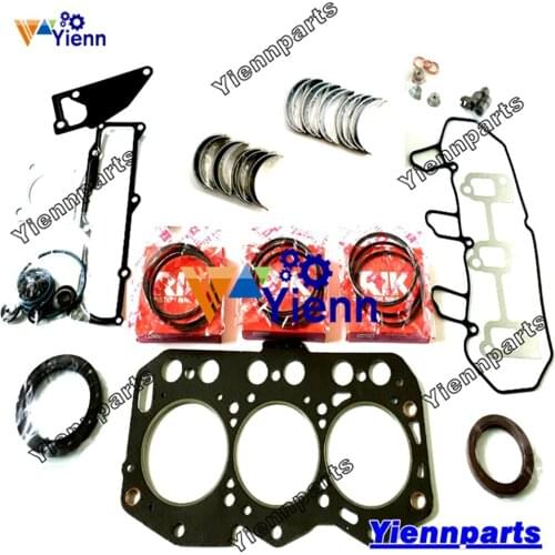 For VOLVO D1.1DCAE4 Overhaul Rebuild Kit with Piston Ring Set Head Gasket Kit Bearing Set EC15 EC20 Excavator Parts