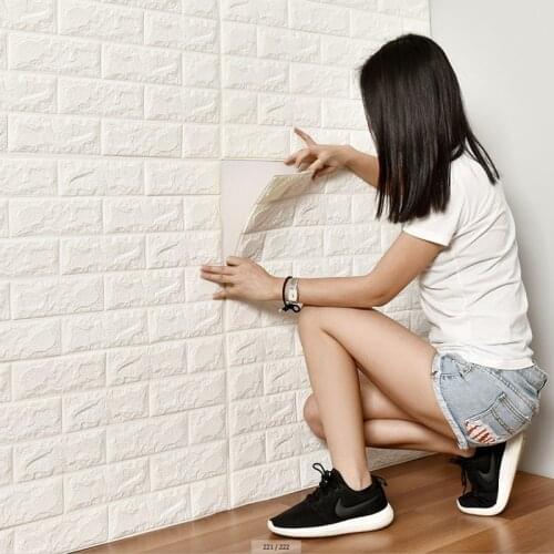 DIY Wall Panel Self Adhesive 3D Wall Sticker Living Room Bedroom Decor Waterproof Wall Covering 3D Brick Wallpaper For Kids Room