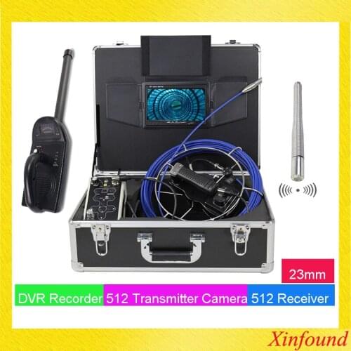 Self Leveling 512hz sonde endoscope inspection camera 512hz locator dvr stainless steel camera with 512hz locator receiver