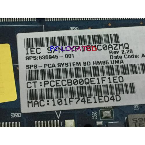 STOCK 636945-001 For HP PAVILION DM4T-2100 DM4 DM4-2000 MAINBOARD MOTHERBOARD GOOD CONDITIONS