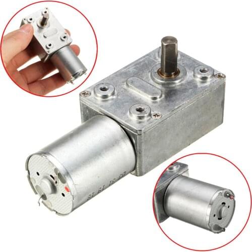 High Torque Electric Power Turbo Worm Geared Motor DC Motor GW370 6V 1rpm