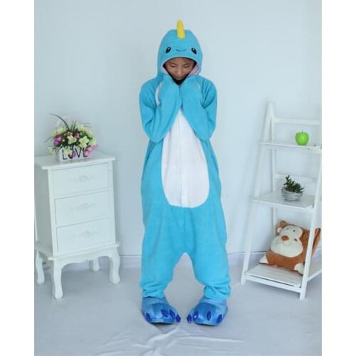 Animal Adult Unisex Pyjamas Narwhal Onesies Costumes Cartoon Sleepsuit Sete Pyjama Cosplsy Costumes