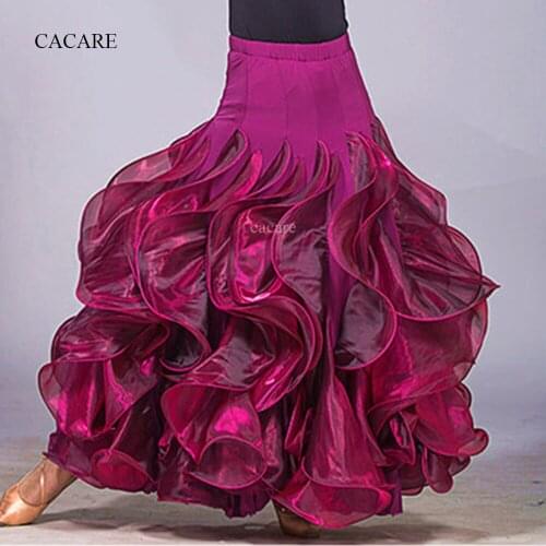 Ballroom Dance Skirts CHEAPEST Standard Ballroom Flapper Dress for Waltz Tango Dance Flamenco D0410 Fluffy Ruffled Hem
