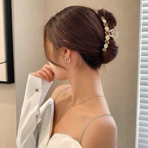 New Women Heart Plastic Hair Claws Sweet Back Hair Hold Drip Glaze Metal Hair Decorate Clips Hairpins Fashion Hair Accessories