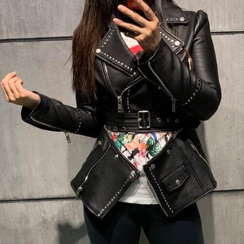 Ladies genuine jacket real lamb skin leather thick and soft