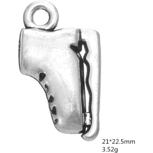 Ice skates sporty vintage charms bracelets for women