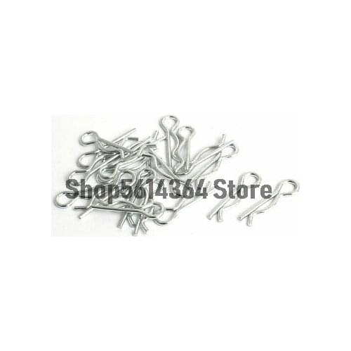 1.6mm x 28mm R Pins Spring Cotter Clip Hardware Silver Tone 60 Pcs