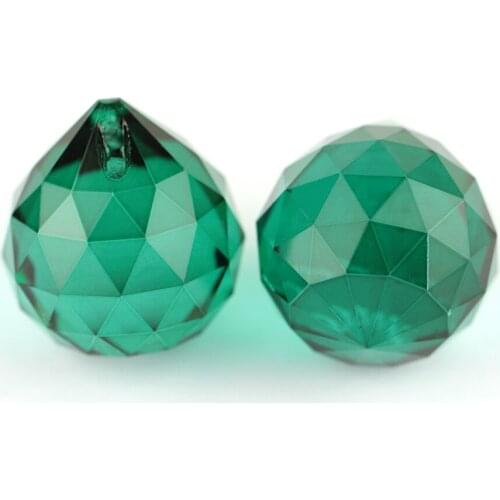 1pcs/lot 30mm Zircon Green Crystal Pendant Ball For Door Curtain Decor Wedding Centerpiece Chandelier Decor