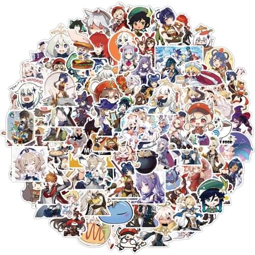 10/30/50/100PCS Genshin Impact Game Cartoon Stickers DIY Snowboard Laptop Luggage Anime Graffiti Waterproof Decals Kid Sticker