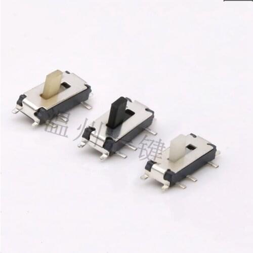 100pcs MST-12C01-07 vertical patch small toggle switch 7 pins 2 grade mini power switchs