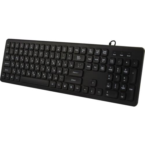 108Keys Russian Keyboard Silent Wired Ergonomic Keyboard Multimedia Shortcut Button Computer USB Mute RU+En Key board For PC